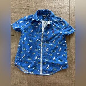 Polo by Ralph Lauren Kids Blue Sailboat Button Down Shirt